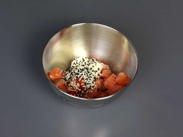 Azjatyckie tacos: tatar z łososia w chrupkach ryżowych - Przygotowanie krok 4