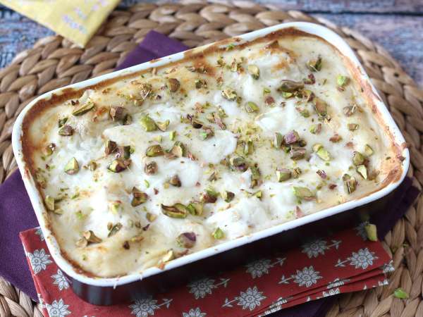 Lasagne z łososia z burratą i kremowymi, chrupiącymi pistacjami - Przygotowanie krok 9