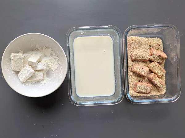 Kawałki tofu z frytkownicy powietrznej - Przygotowanie krok 6