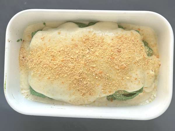 Wegetariańska lasagne ze szpinakiem i tofu z frytkownicy beztłuszczowej Air Fryer - Przygotowanie krok 8