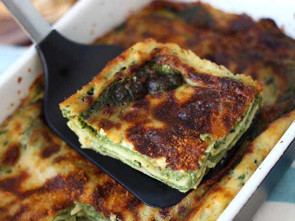 Wegetariańska lasagne ze szpinakiem i tofu z frytkownicy beztłuszczowej Air Fryer - Przygotowanie krok 11