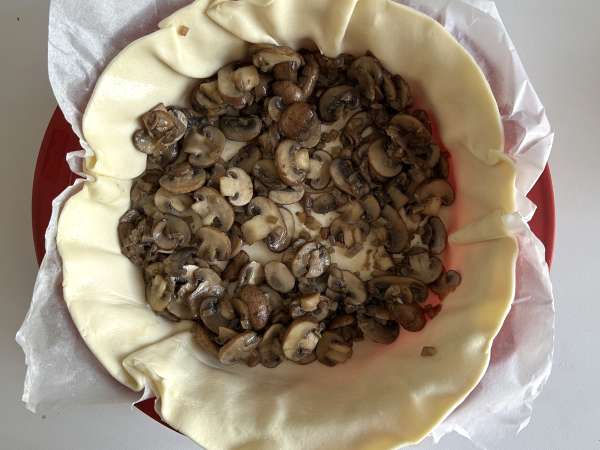 Tarta z pieczarkami i dynią Hokkaido - Przygotowanie krok 6