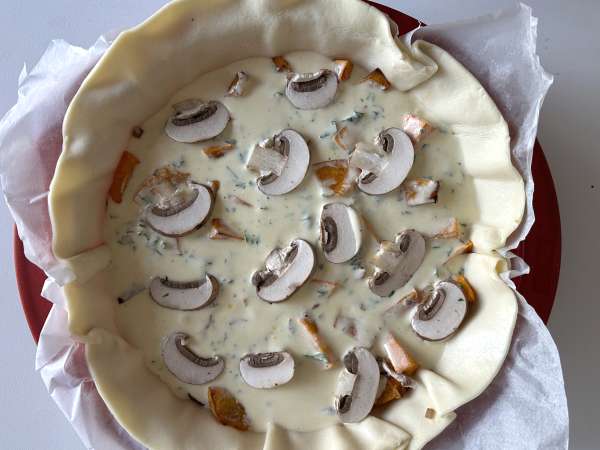 Tarta z pieczarkami i dynią Hokkaido - Przygotowanie krok 8