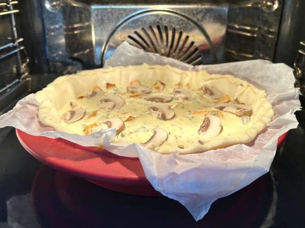 Tarta z pieczarkami i dynią Hokkaido - Przygotowanie krok 9