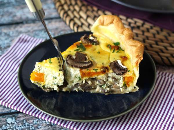 Tarta z pieczarkami i dynią Hokkaido - Przygotowanie krok 10