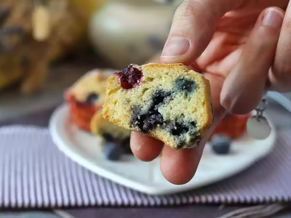 Babeczki z jagodami, mini wersja ciasta pirenejskiego! - zdjęcie 8