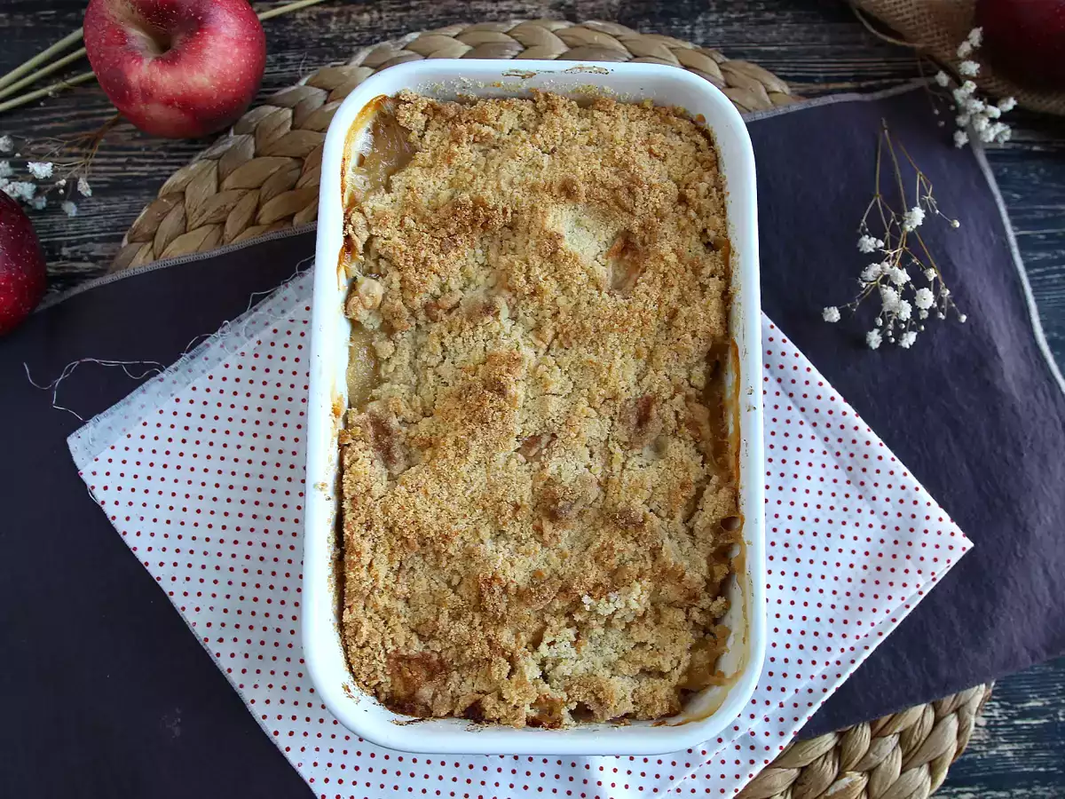 Bardzo łatwe crumble z jabłkami - zdjęcie 3