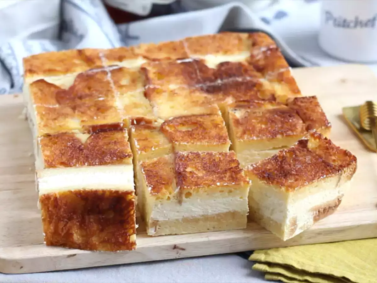 Batoniki sernikowe z tostami francuskimi (French toast cheesecake bars) - zdjęcie 2