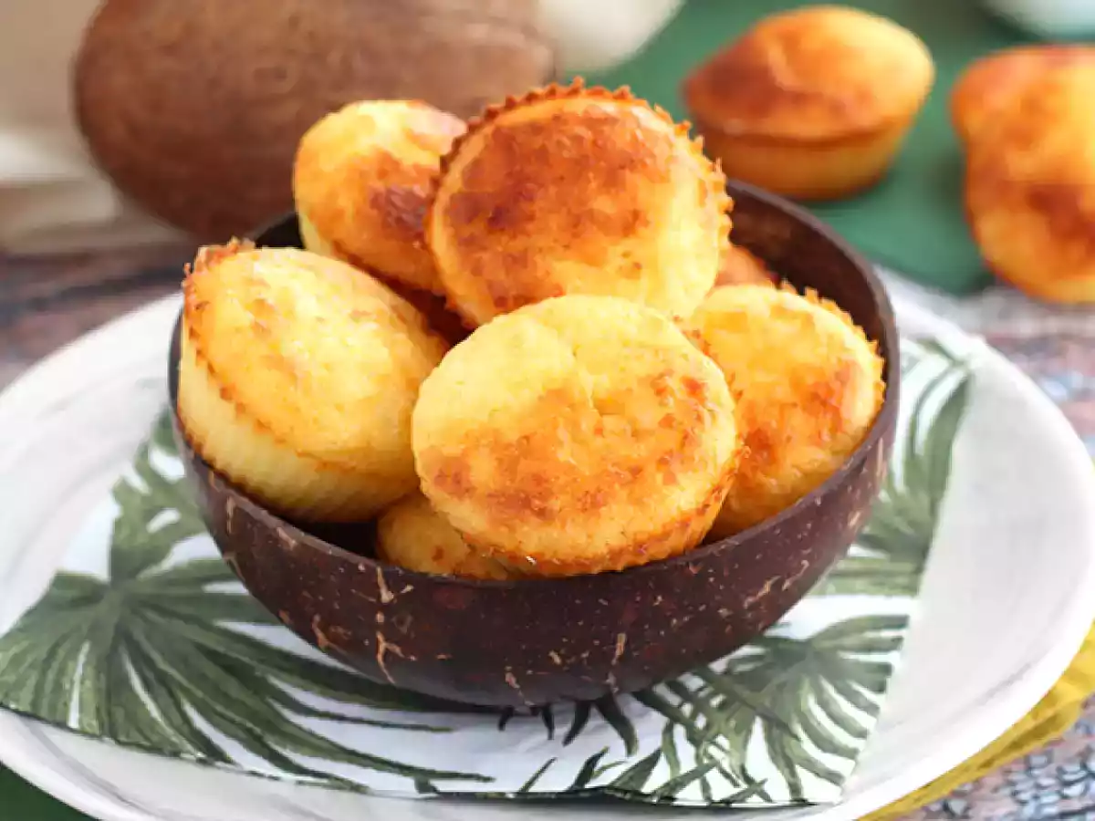 Brazylijskie babeczki kokosowe - Queijadinhas