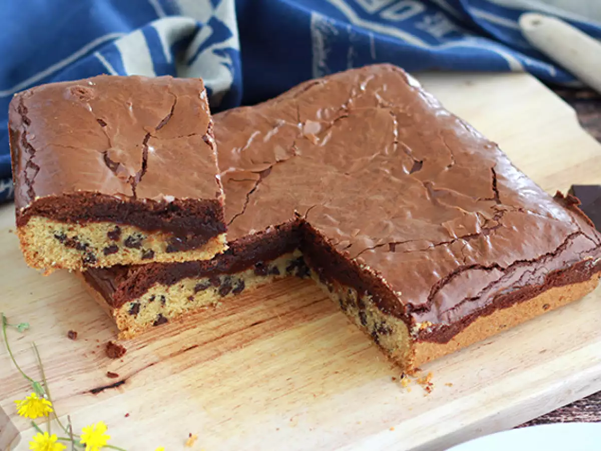 Brookies – ciasto z ciasteczkami i brownie idealne na podwieczorek! - zdjęcie 2