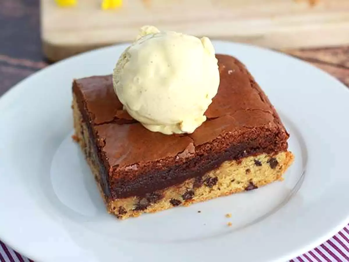 Brookies – ciasto z ciasteczkami i brownie idealne na podwieczorek! - zdjęcie 4