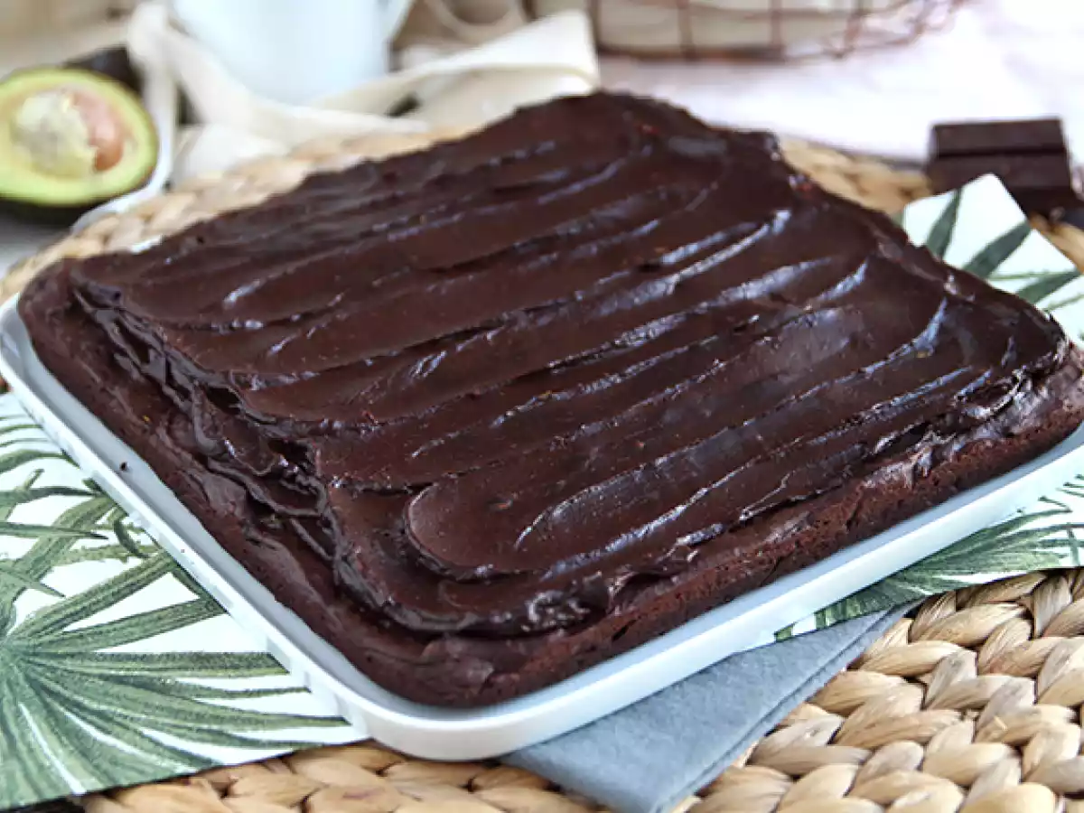 Brownie z awokado i czekoladą bez masła - bez laktozy
