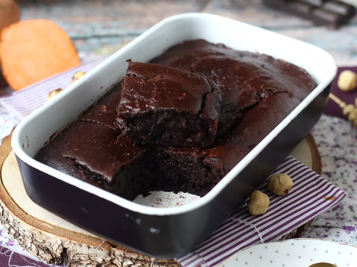 Brownie z batatów bez masła i oleju