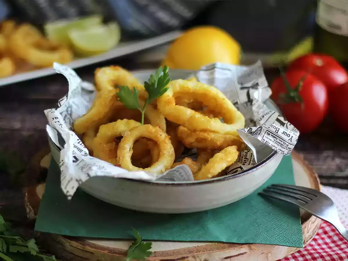 Calamares a la romana - panierowane kalmary w cieście - zdjęcie 2
