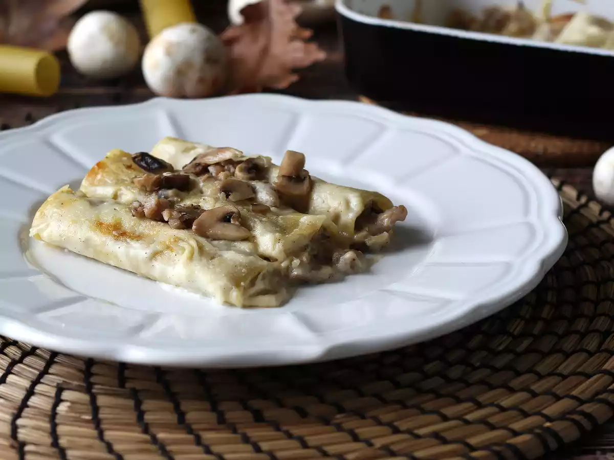 Cannelloni z pieczarkami i kiełbasą: bogate i smaczne pierwsze danie - zdjęcie 3
