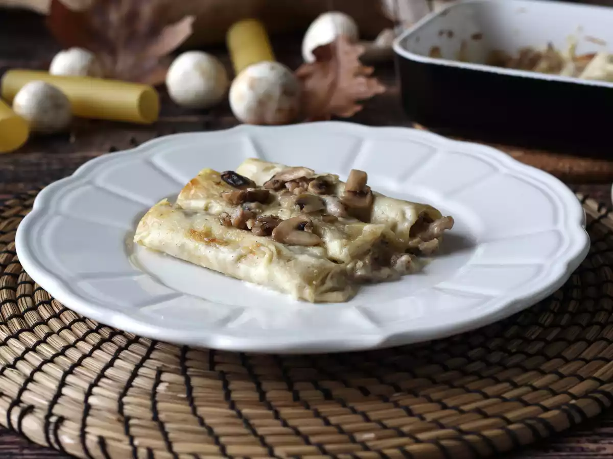 Cannelloni z pieczarkami i kiełbasą: bogate i smaczne pierwsze danie - zdjęcie 5