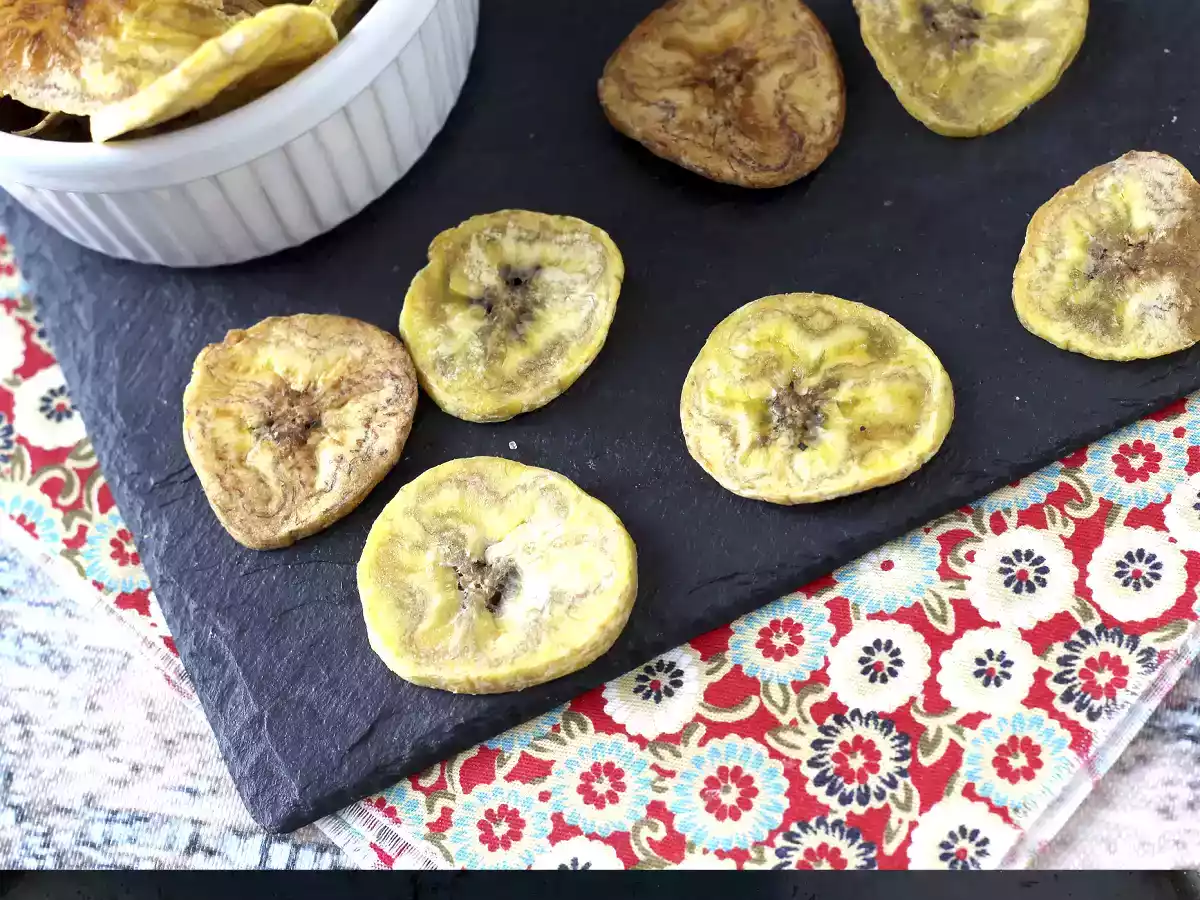 Chipsy z bananów macho pieczone w piekarniku - zdjęcie 3