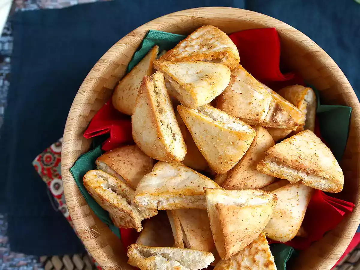 Chipsy z chleba pita - ekspresowy przepis