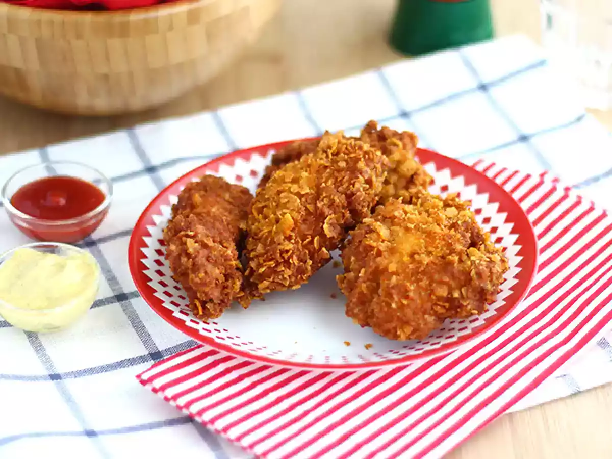 Chrupiące kawałki kurczaka w stylu KFC