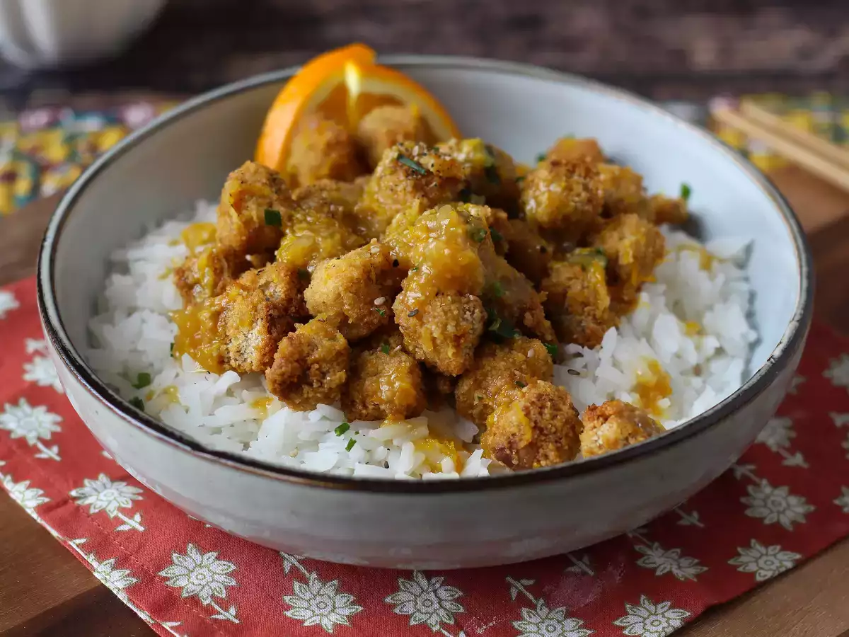 Chrupiące tofu w sosie pomarańczowym - zdjęcie 3