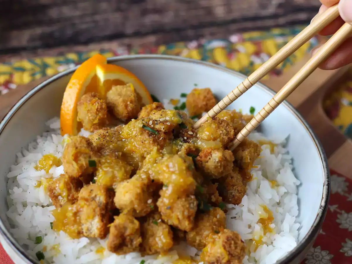 Chrupiące tofu w sosie pomarańczowym - zdjęcie 5