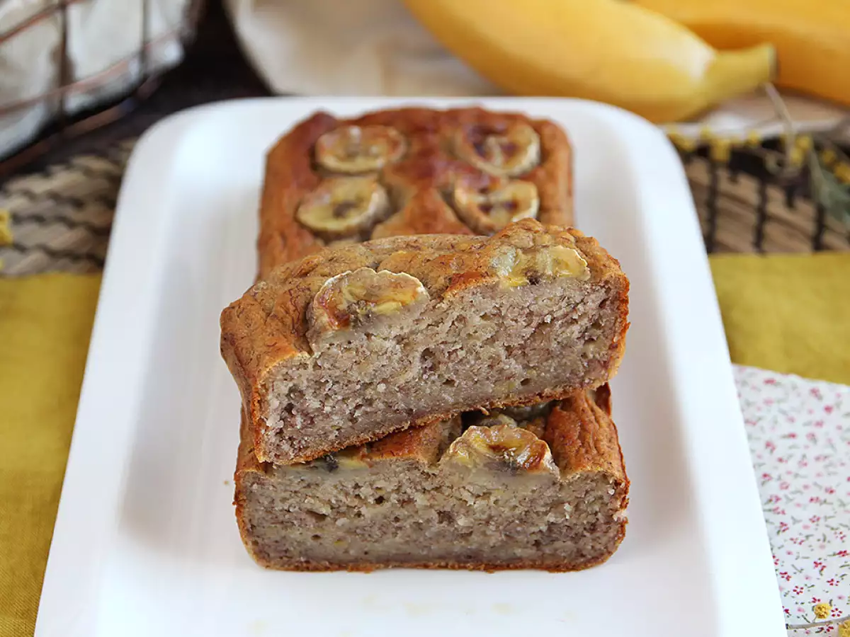 Ciasto bananowe bez cukru – wegański chlebek bananowy - zdjęcie 2