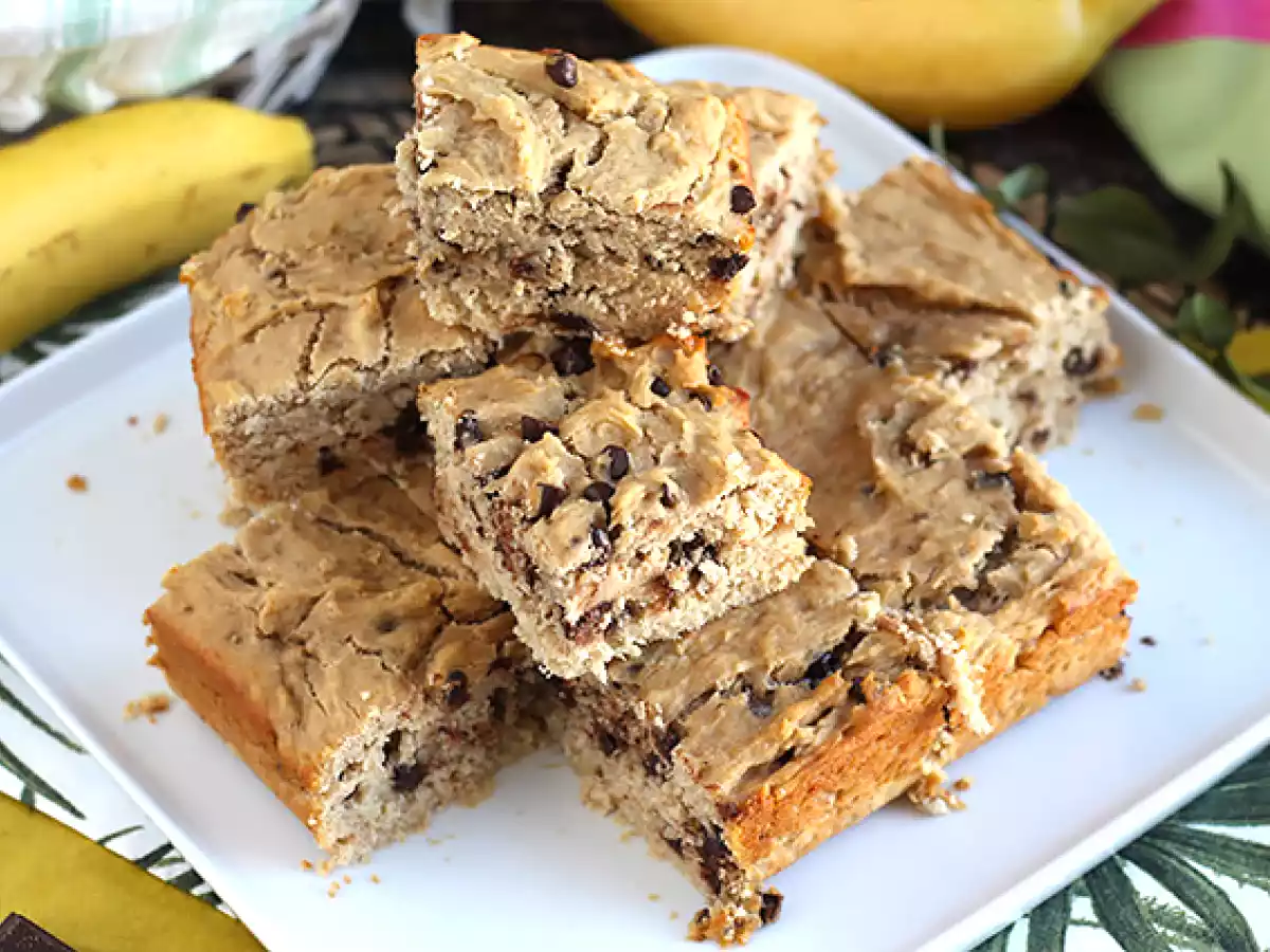 Ciasto bananowo-czekoladowe - wegańskie i bezglutenowe - zdjęcie 4