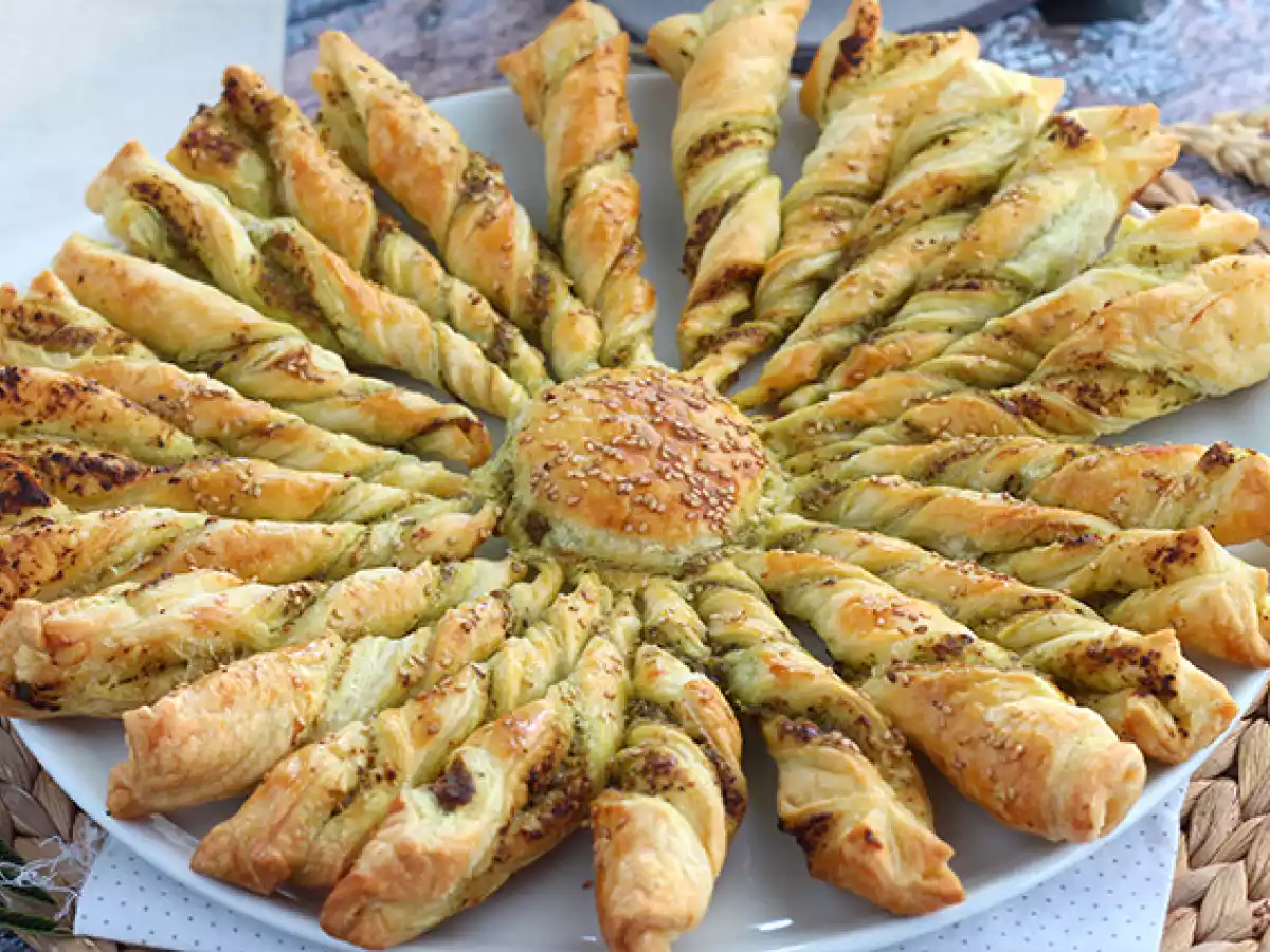 Ciasto francuskie z pesto - przepis na chrupiące słońce - zdjęcie 4
