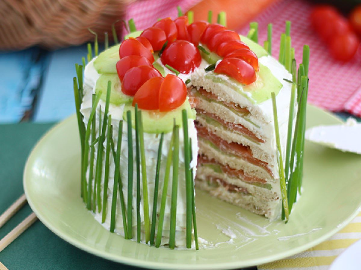 Ciasto kanapkowe, świeży tort na aperitif - zdjęcie 2