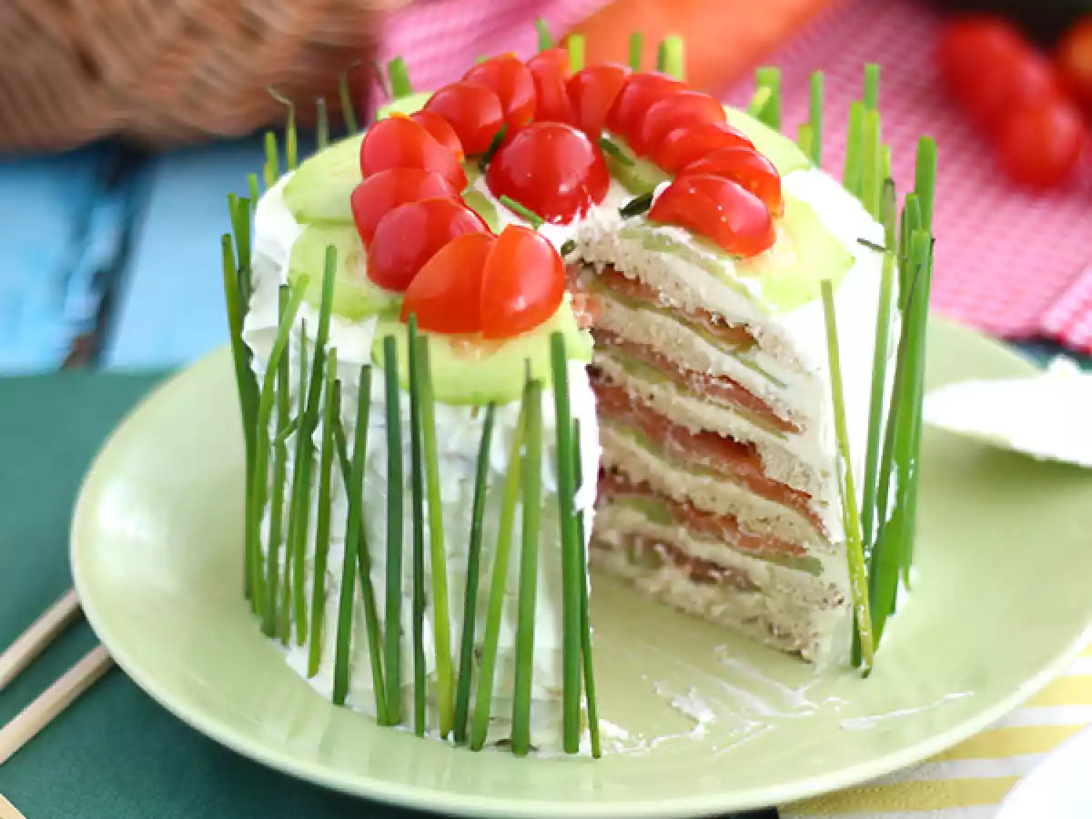 Ciasto kanapkowe, świeży tort na aperitif - zdjęcie 2