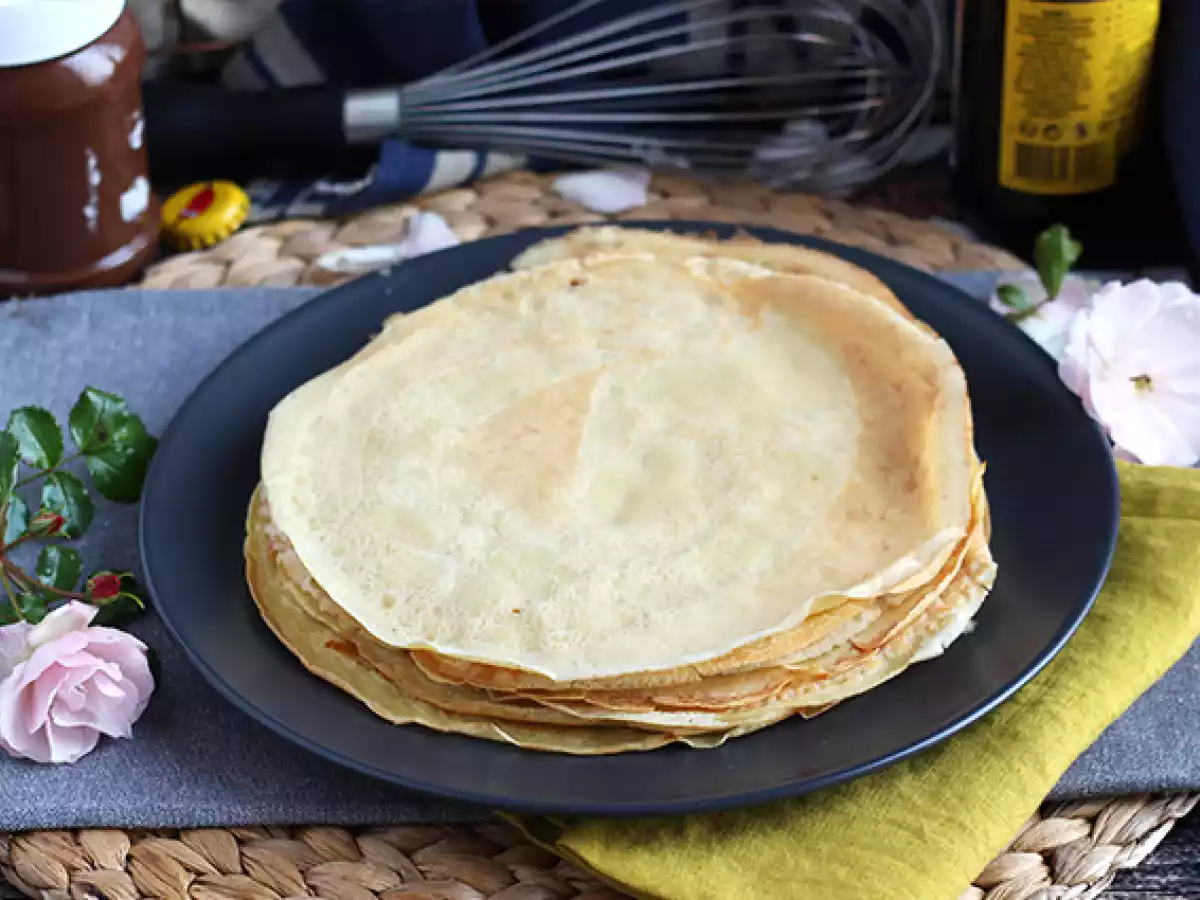 Ciasto naleśnikowe z piwem jasnym
