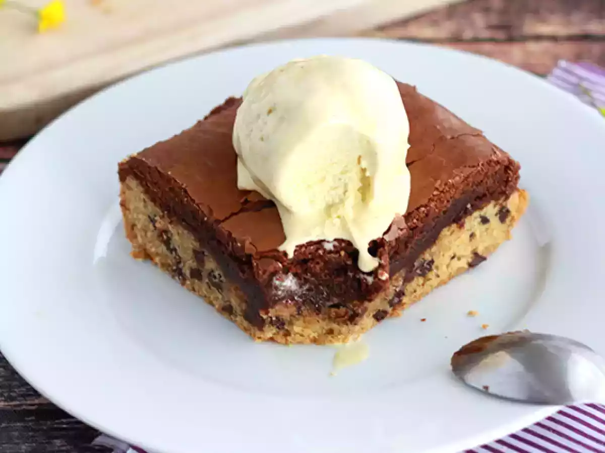 Ciasto z ciasteczkami i brownie idealne na przekąskę! - zdjęcie 3