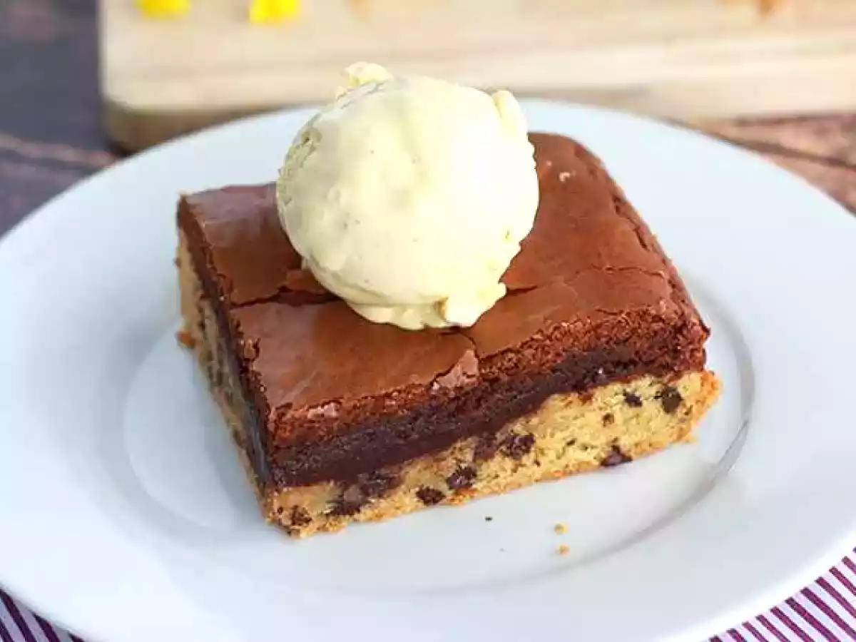 Ciasto z ciasteczkami i brownie idealne na przekąskę! - zdjęcie 4