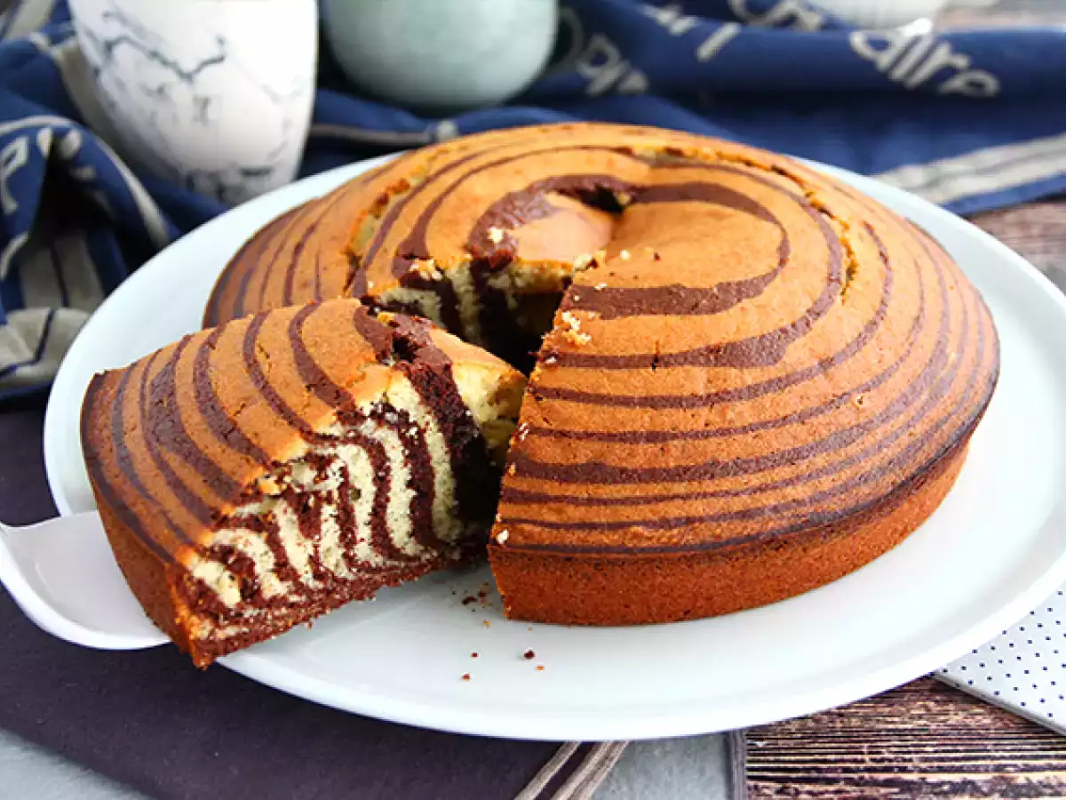 Ciasto zebra – egzotyczne ciasto marmurkowe (włoskie ciasto marmurkowe) - zdjęcie 2