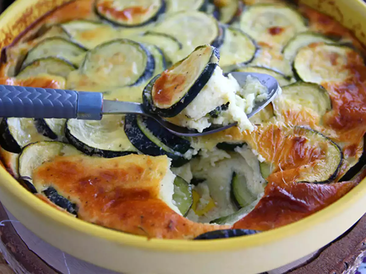Clafoutis z cukinią i kozim serem - zdjęcie 4