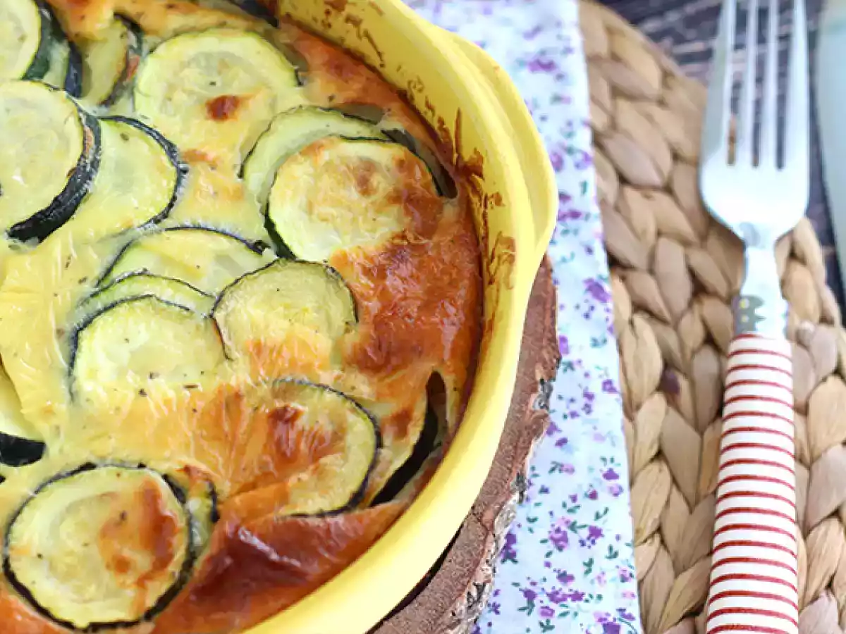 Clafoutis z cukinii i kozim serem - zdjęcie 3
