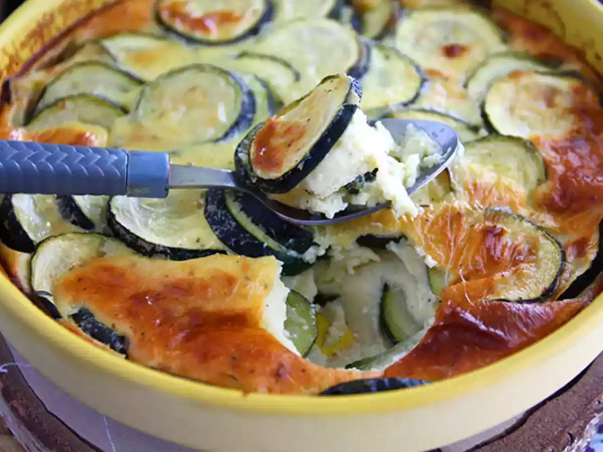 Clafoutis z cukinii i kozim serem - zdjęcie 4