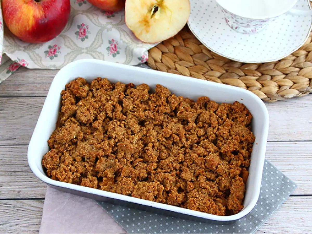 Crumble z jabłkami (wegańskie i bezglutenowe)