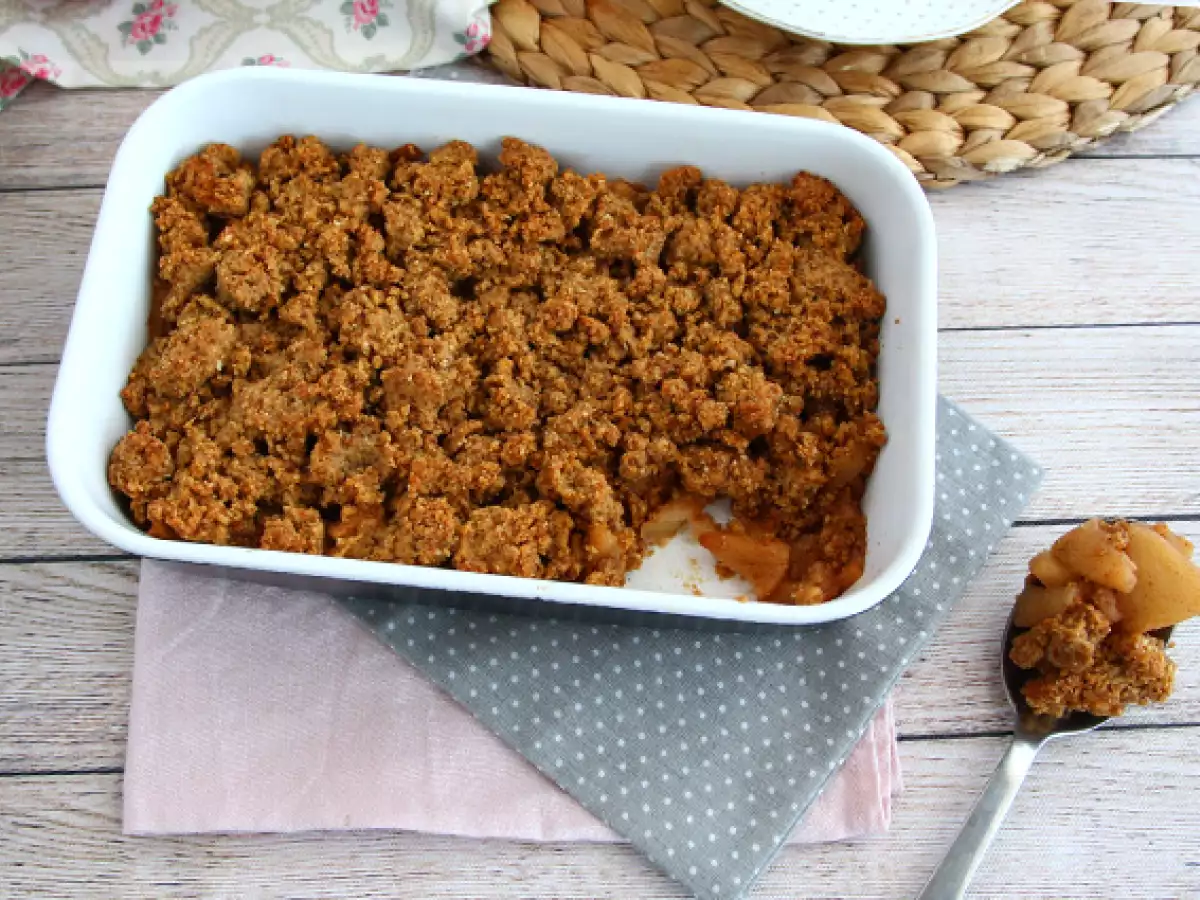 Crumble z jabłkami (wegańskie i bezglutenowe) - zdjęcie 4