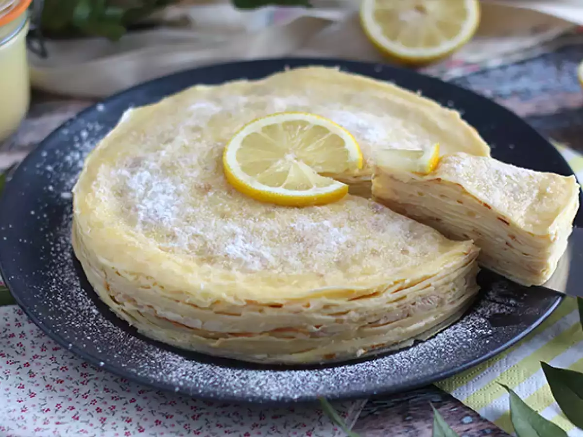 Cytrynowy tort naleśnikowy - zdjęcie 3
