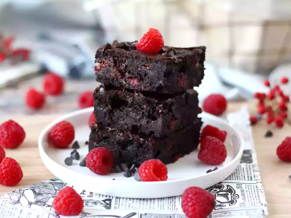 Czekoladowo-malinowe brownie - czysta rozkosz!