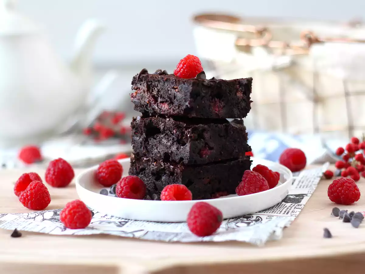 Czekoladowo-malinowe brownie - czysta rozkosz! - zdjęcie 3