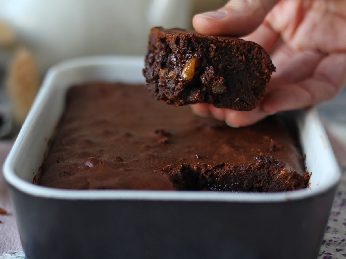 Czekoladowo-orzechowe brownie w frytkownicy powietrznej - zdjęcie 4