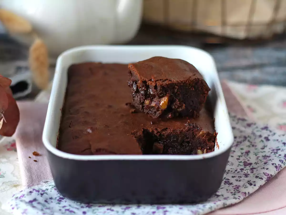 Czekoladowo-orzechowe brownie w frytkownicy powietrznej - zdjęcie 8