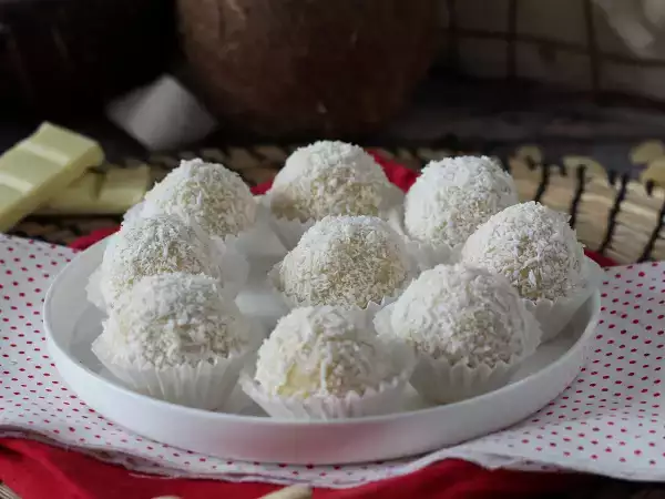 Przepis Domowe czekoladki raffaello