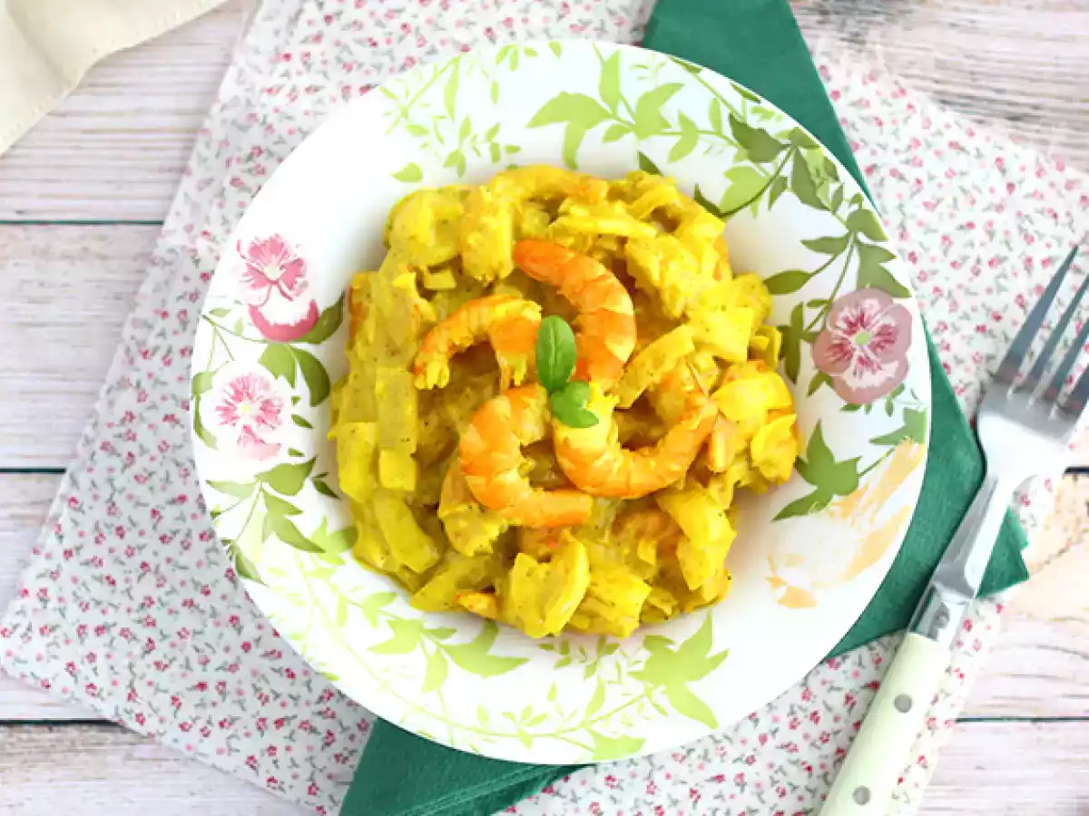 Ekspresowe curry z krewetek z mlekiem kokosowym