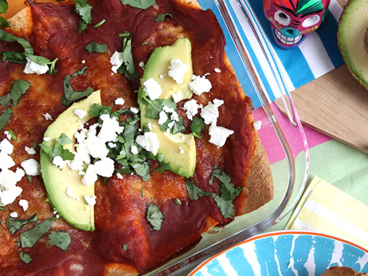 Enchiladas z kurczakiem w sosie chili