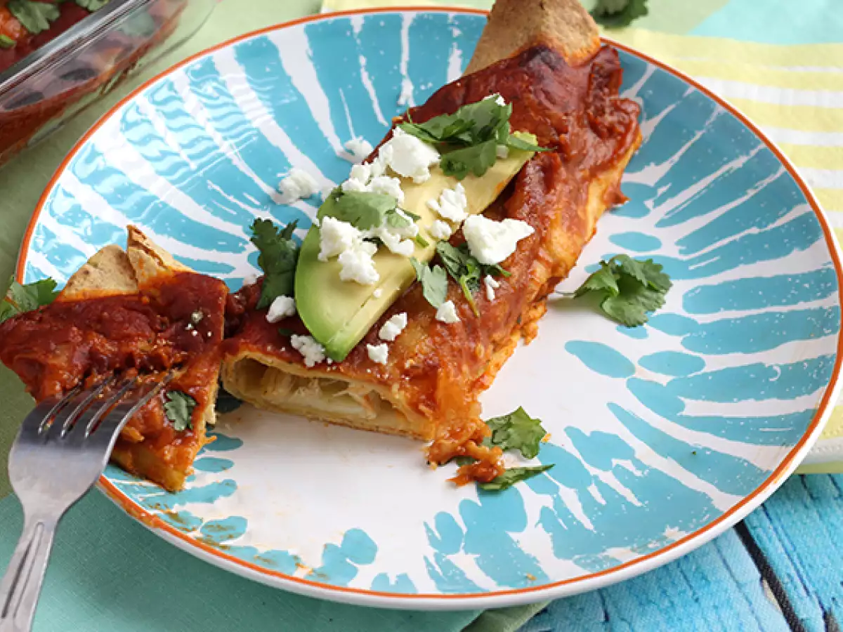 Enchiladas z kurczakiem w sosie chili - zdjęcie 4