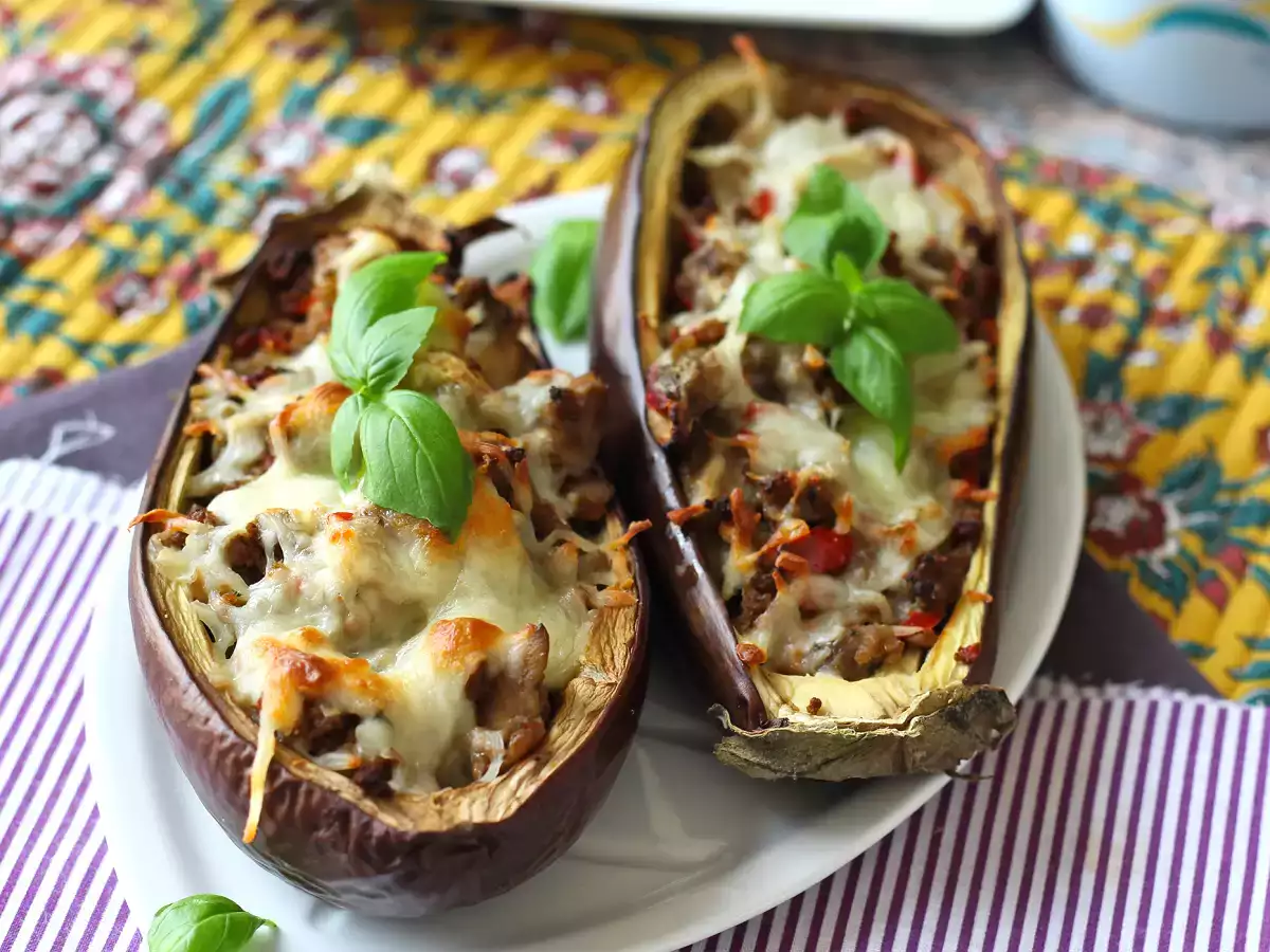 Faszerowane bakłażany z mozzarellą au gratin - zdjęcie 3