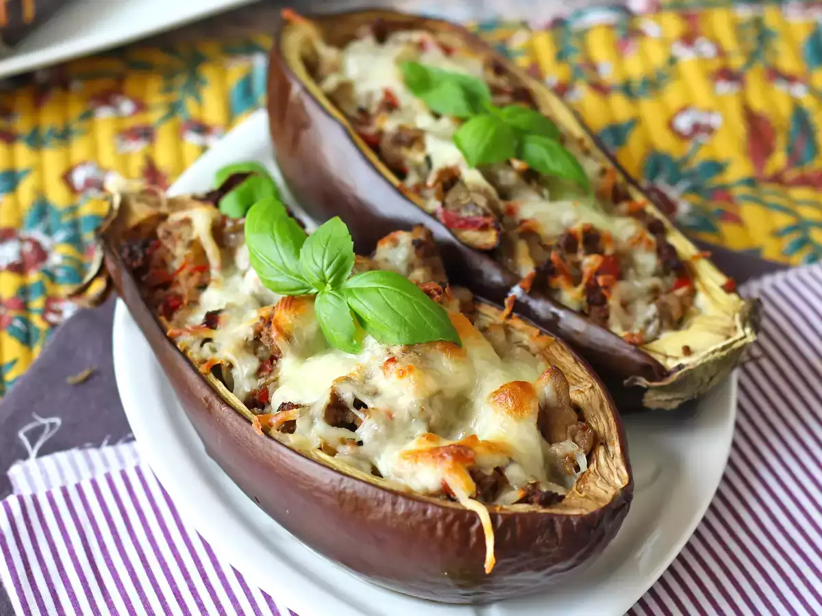 Faszerowane bakłażany z mozzarellą au gratin - zdjęcie 5